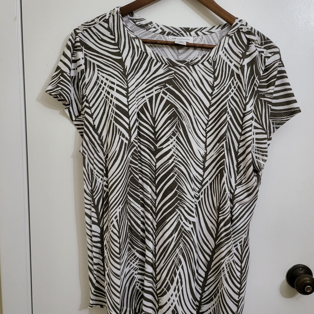 Liz Claiborne Crew Neck Shortsleeve Tops XL